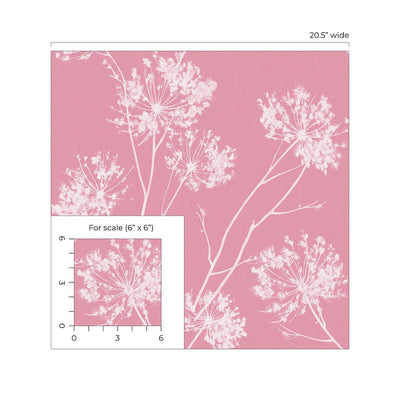 product image for One O'Clocks Peel & Stick Wallpaper in Pink 66