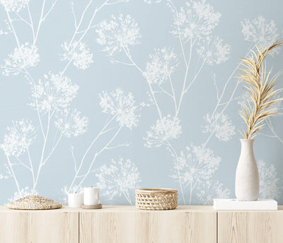 product image for One O'Clocks Peel-and-Stick Wallpaper in Light Blue 98