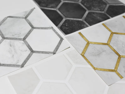 product image for Inlay Hexagon Peel-and-Stick Wallpaper in Cream Neutral by NextWall 16