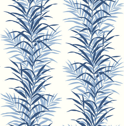 product image of Leaf Stripe Peel-and-Stick Wallpaper in Carolina Blue by NextWall 571