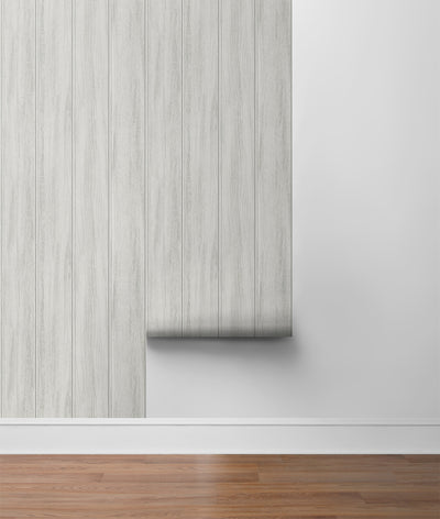 product image for Wood Panel Weathered Grey Peel-and-Stick Wallpaper by NextWall 64