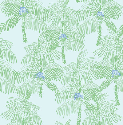 product image of sample palm beach peel and stick wallpaper in baby blue and seafoam by nextwall 1 515