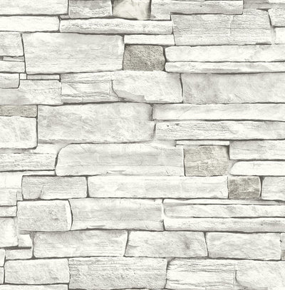 product image of sample stacked stone peel and stick wallpaper in arctic grey by nextwall 1 571