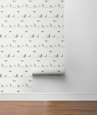 product image for Sweet Tweet Multi Peel-and-Stick Wallpaper by NextWall 92