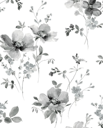 product image of Watercolor Windflower Inkwell & Heather Peel-and-Stick Wallpaper by NextWall 545