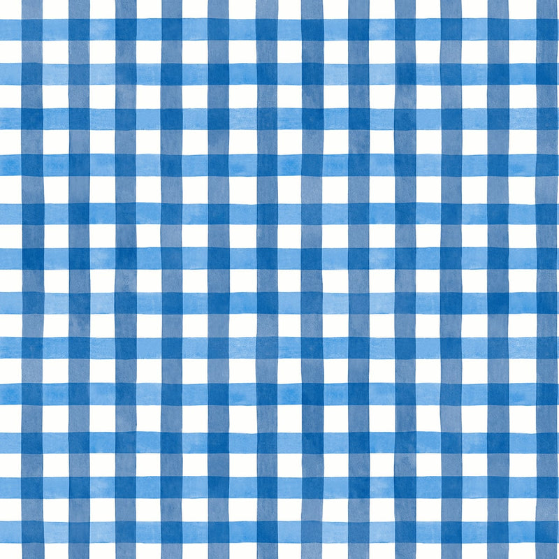 media image for Spring Plaid Cobalt Peel-and-Stick Wallpaper by NextWall 276