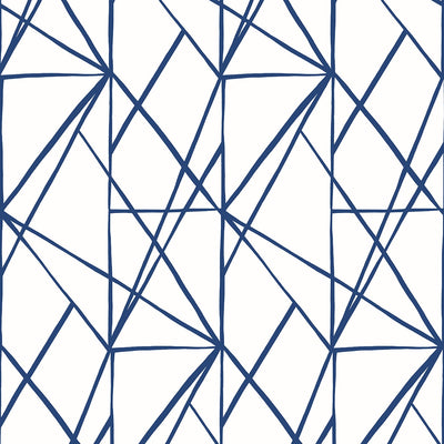 product image of Quartz Geo Navy Blue Peel-and-Stick Wallpaper by NextWall 566