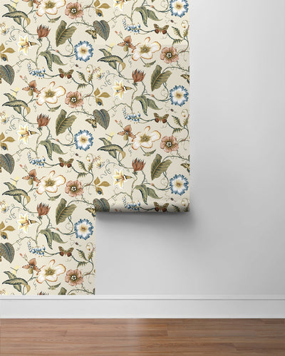 product image for Summer Garden Floral Alabaster Peel-and-Stick Wallpaper by NextWall 27