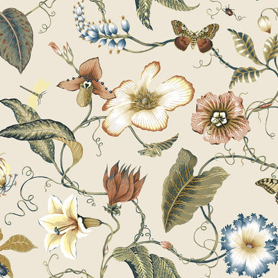 product image for Summer Garden Floral Alabaster Peel-and-Stick Wallpaper by NextWall 49