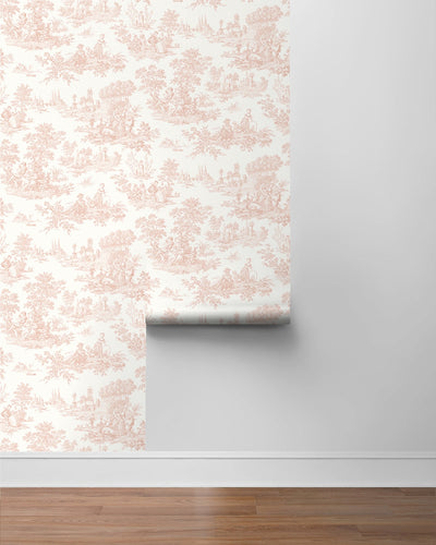 product image for Chateau Toile Blush Peel-and-Stick Wallpaper by NextWall 60