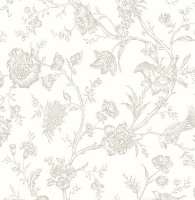 product image for Jasmine Chinoiserie Harbor Mist Peel-and-Stick Wallpaper by NextWall 85