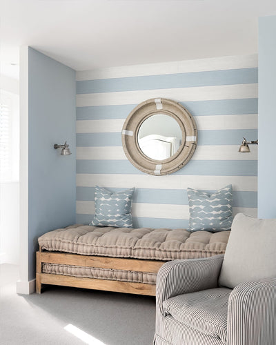 product image for Two Toned Shiplap Carolina Blue Peel-and-Stick Wallpaper by NextWall 62