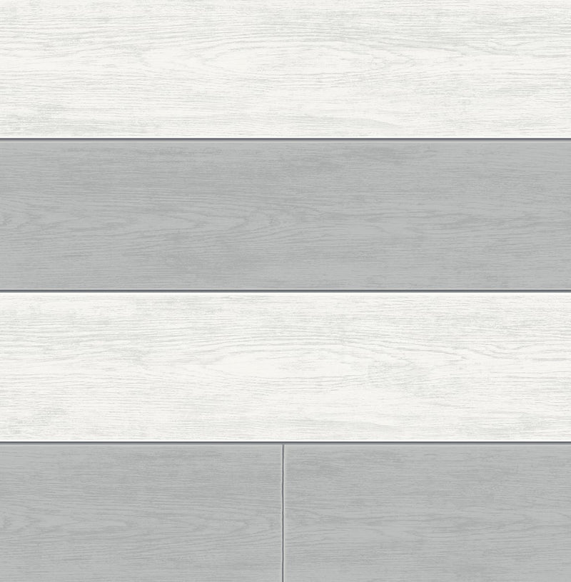 media image for Two Toned Shiplap Argos Grey Peel-and-Stick Wallpaper by NextWall 257