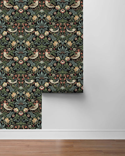 product image for Aves Garden Ebony Peel-and-Stick Wallpaper by NextWall 27