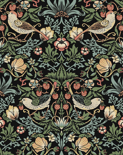 product image of Aves Garden Ebony Peel-and-Stick Wallpaper by NextWall 567