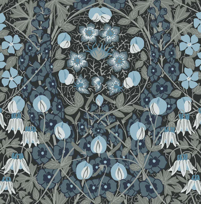 product image of Tulip Garden Bluestone Peel-and-Stick Wallpaper by NextWall 570