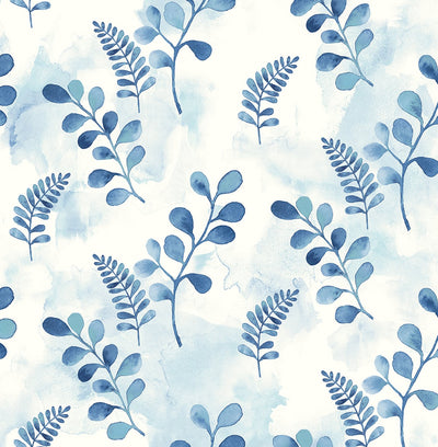 product image for Woodland Walk Marine Blue Peel-and-Stick Wallpaper by NextWall 80