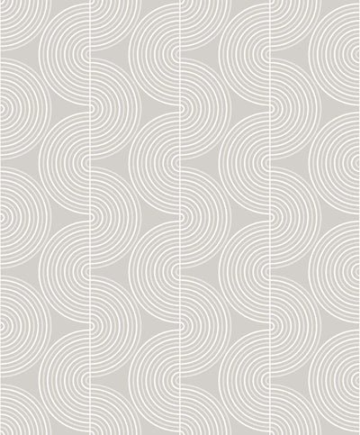 product image of Zen Geo Alloy Grey Peel-and-Stick Wallpaper by NextWall 519