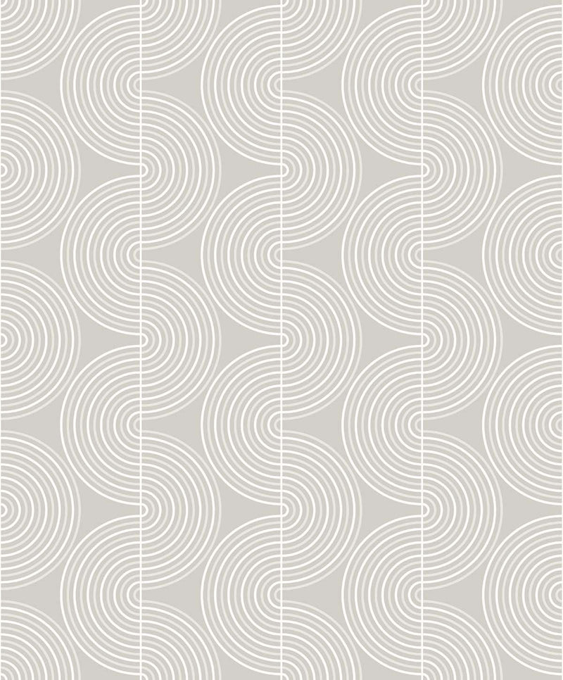 media image for Zen Geo Alloy Grey Peel-and-Stick Wallpaper by NextWall 213