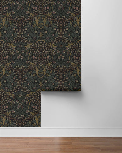 product image for Victorian Garden Peel & Stick Wallpaper in Blacksmith & Cliffside 47