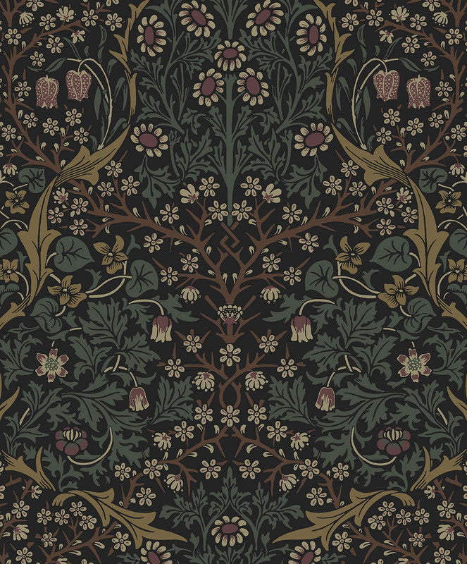 media image for Victorian Garden Peel & Stick Wallpaper in Blacksmith & Cliffside 20