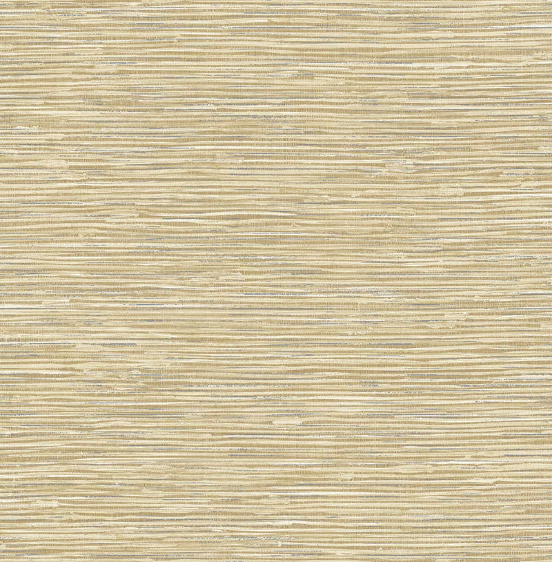 media image for Cyrus Faux Grasscloth Khaki & Silver Peel-and-Stick Wallpaper by NextWall 279