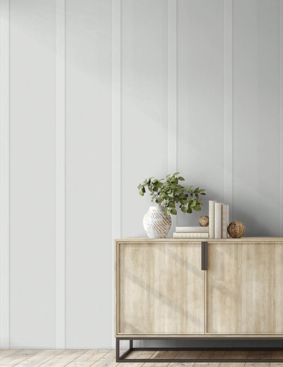 product image for Faux Board & Batten Peel-and-Stick Wallpaper in Arctic Grey 72