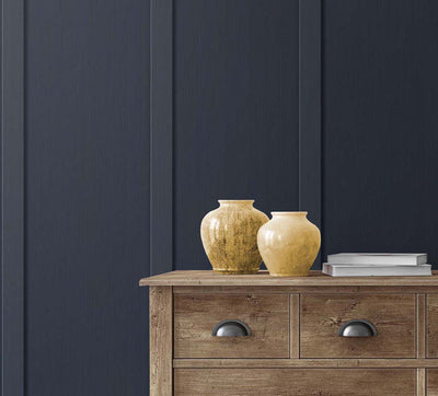 product image for Faux Board & Batten Peel-and-Stick Wallpaper in Dark Blue 44