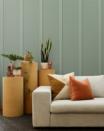 product image for Faux Board & Batten Peel-and-Stick Wallpaper in Sage Green 82