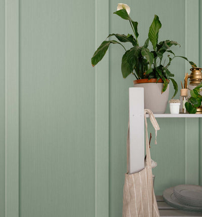 product image for Faux Board & Batten Peel-and-Stick Wallpaper in Sage Green 41