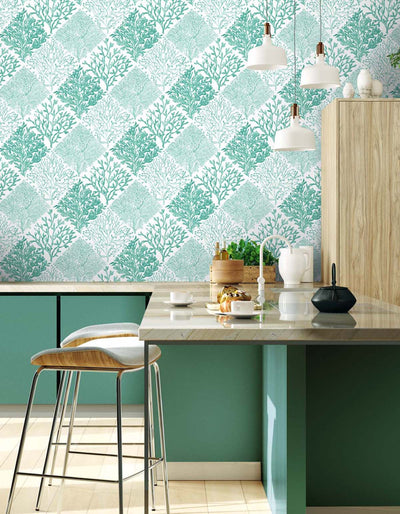 product image for Seaweed Peel-and-Stick Wallpaper in Seaglass 53