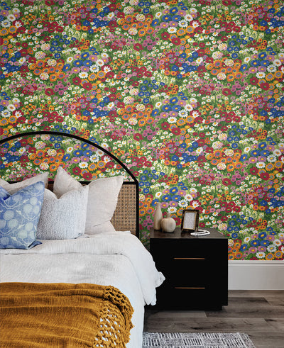 product image for Floral Meadow Peel-and-Stick Wallpaper in Multicolored 65