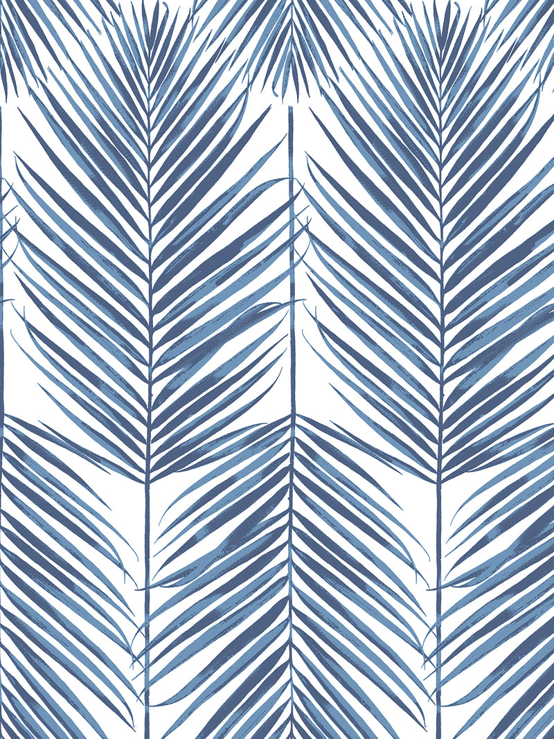 media image for Paradise Palms  Peel-and-Stick Wallpaper in Coastal Blue 286