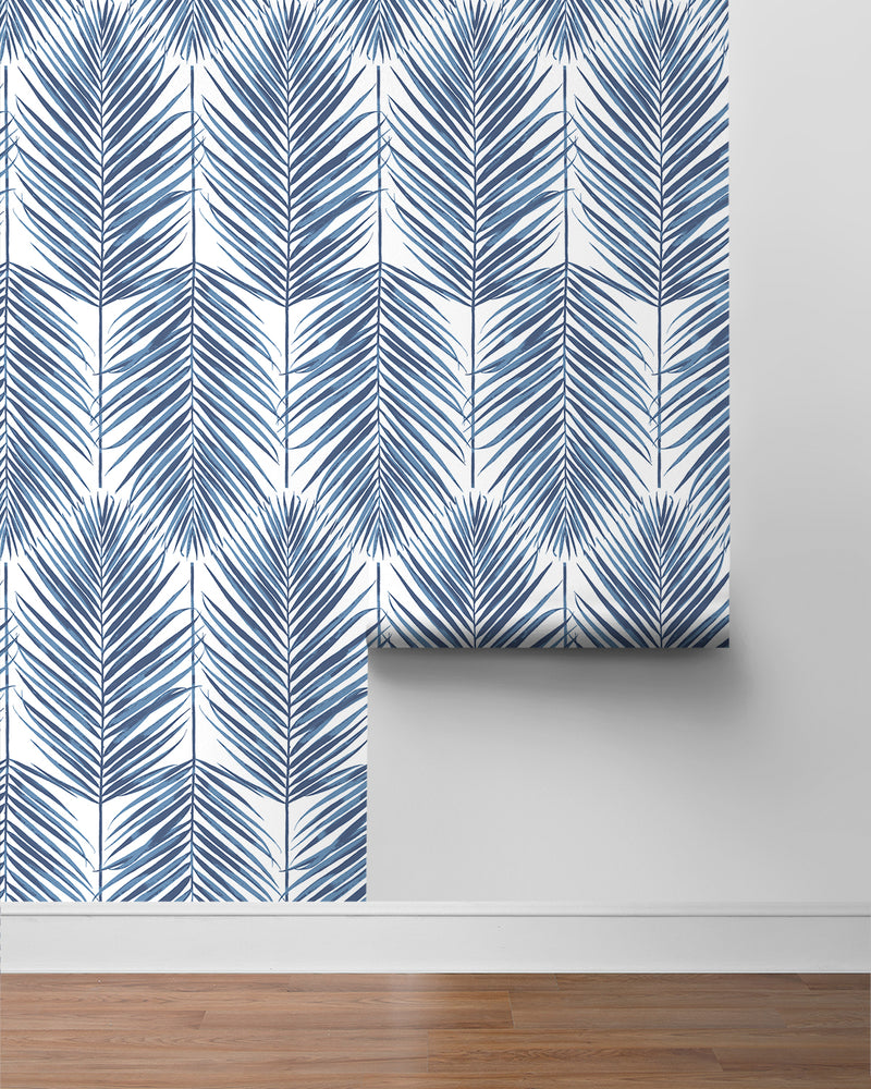 media image for Paradise Palms  Peel-and-Stick Wallpaper in Coastal Blue 276