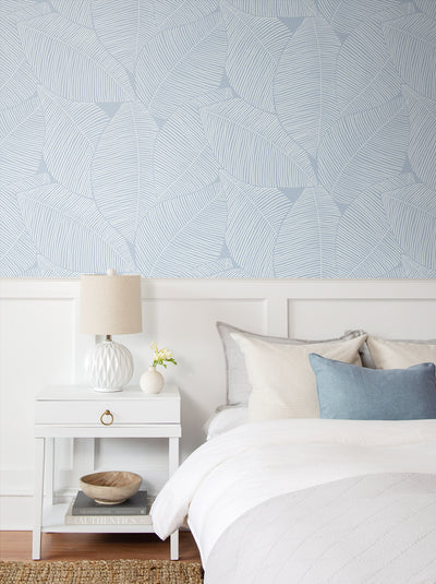 product image for Summer Magnolia Peel-and-Stick Wallpaper in Blue Skies 72