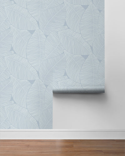 product image for Summer Magnolia Peel-and-Stick Wallpaper in Blue Skies 56