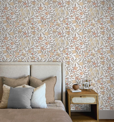 product image for Pomegranate Peel-and-Stick Wallpaper in Daydream Grey & Melon 0