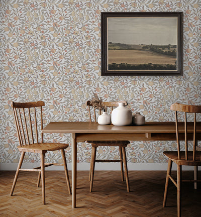 product image for Pomegranate Peel-and-Stick Wallpaper in Daydream Grey & Melon 65