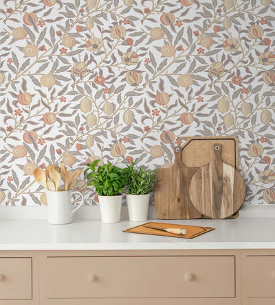 product image for Pomegranate Peel-and-Stick Wallpaper in Daydream Grey & Melon 97