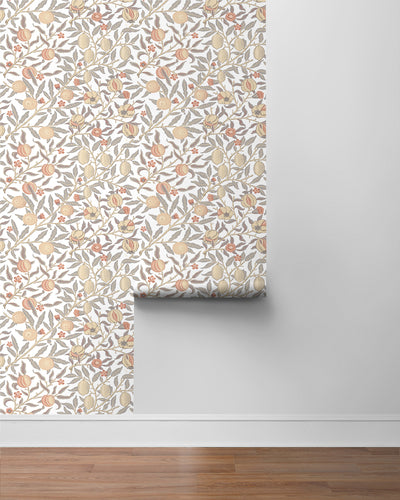 product image for Pomegranate Peel-and-Stick Wallpaper in Daydream Grey & Melon 54