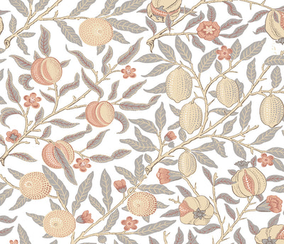 product image of Pomegranate Peel-and-Stick Wallpaper in Daydream Grey & Melon 587