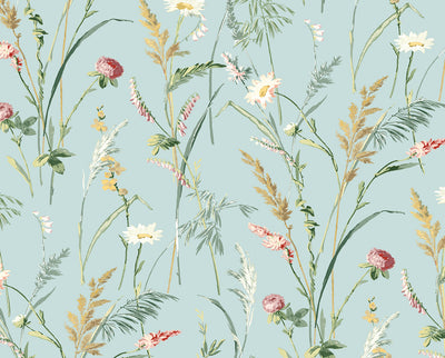 product image of Meadow Flowers Peel & Stick Wallpaper in Seabreeze 592