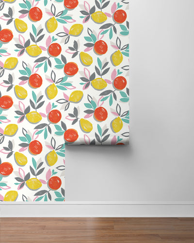 product image for Fruit Toss Peel & Stick Wallpaper in Tropic Sunset 66