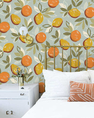 product image for Fruit Toss Peel & Stick Wallpaper in Daydream Grey 41