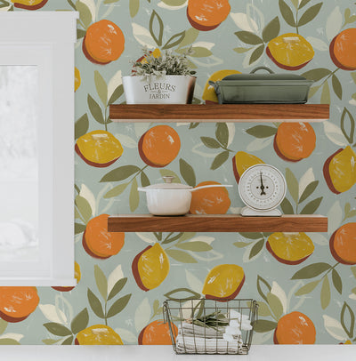 product image for Fruit Toss Peel & Stick Wallpaper in Daydream Grey 45