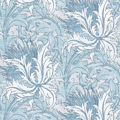 product image for Floral Folly Peel & Stick Wallpaper in Blue Waterfall 77