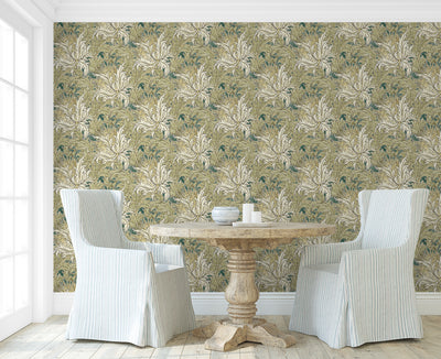 product image for Floral Folly Peel & Stick Wallpaper in Juniper & Parchment 75