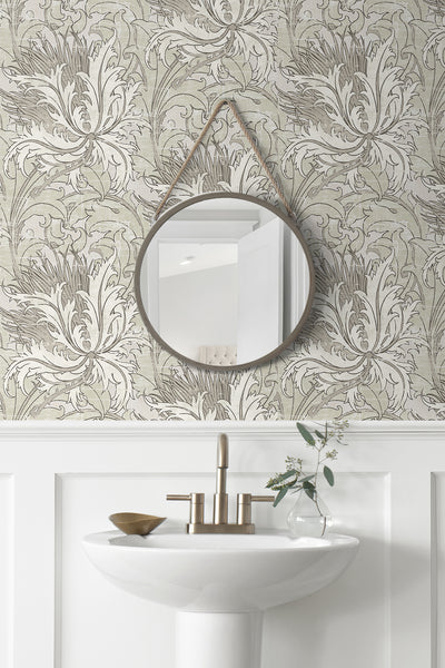 product image for Floral Folly Peel & Stick Wallpaper in Lunar Rock & Pale Oak 18