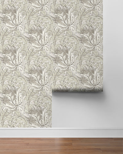 product image for Floral Folly Peel & Stick Wallpaper in Lunar Rock & Pale Oak 97