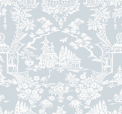 product image of Garden Chinoiserie Peel & Stick Wallpaper in Blue Dusk 563